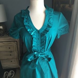The Limited Teal Tshirt Dress with Pockets